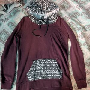 Tribal Print Hoodie Sweatshirt